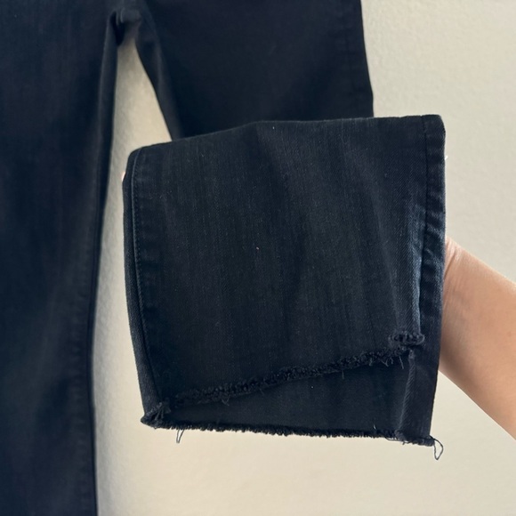 MOTHER Insider Crop Jean Step Fray Hem Not Guilty Chic Classic Minimal Black 27 - Picture 10 of 15